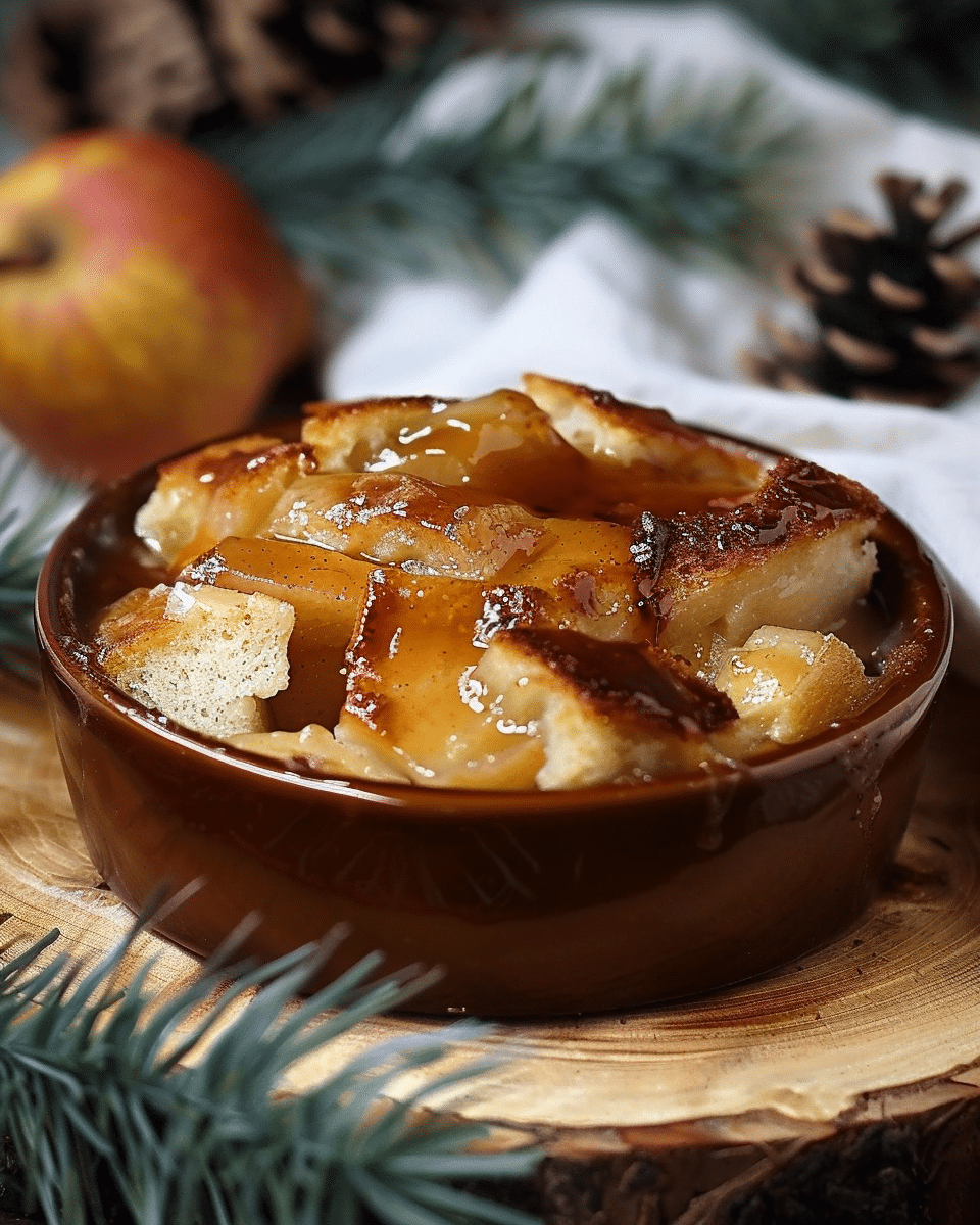 Cardamom Pear Bread Pudding