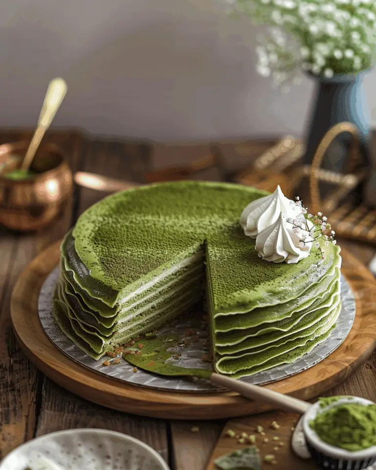 Matcha Crepe Cake Recipe