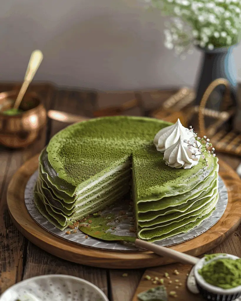 Matcha Crepe Cake Recipe