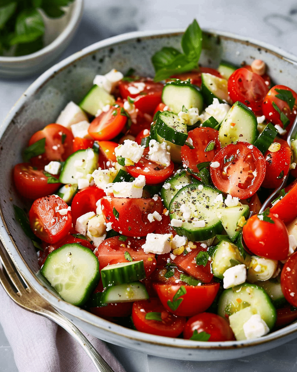 Mediterranean Cucumber and Tomato Salad