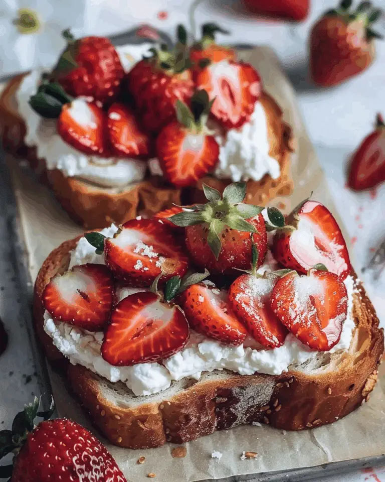 Roasted Strawberry Whipped Ricotta Toast