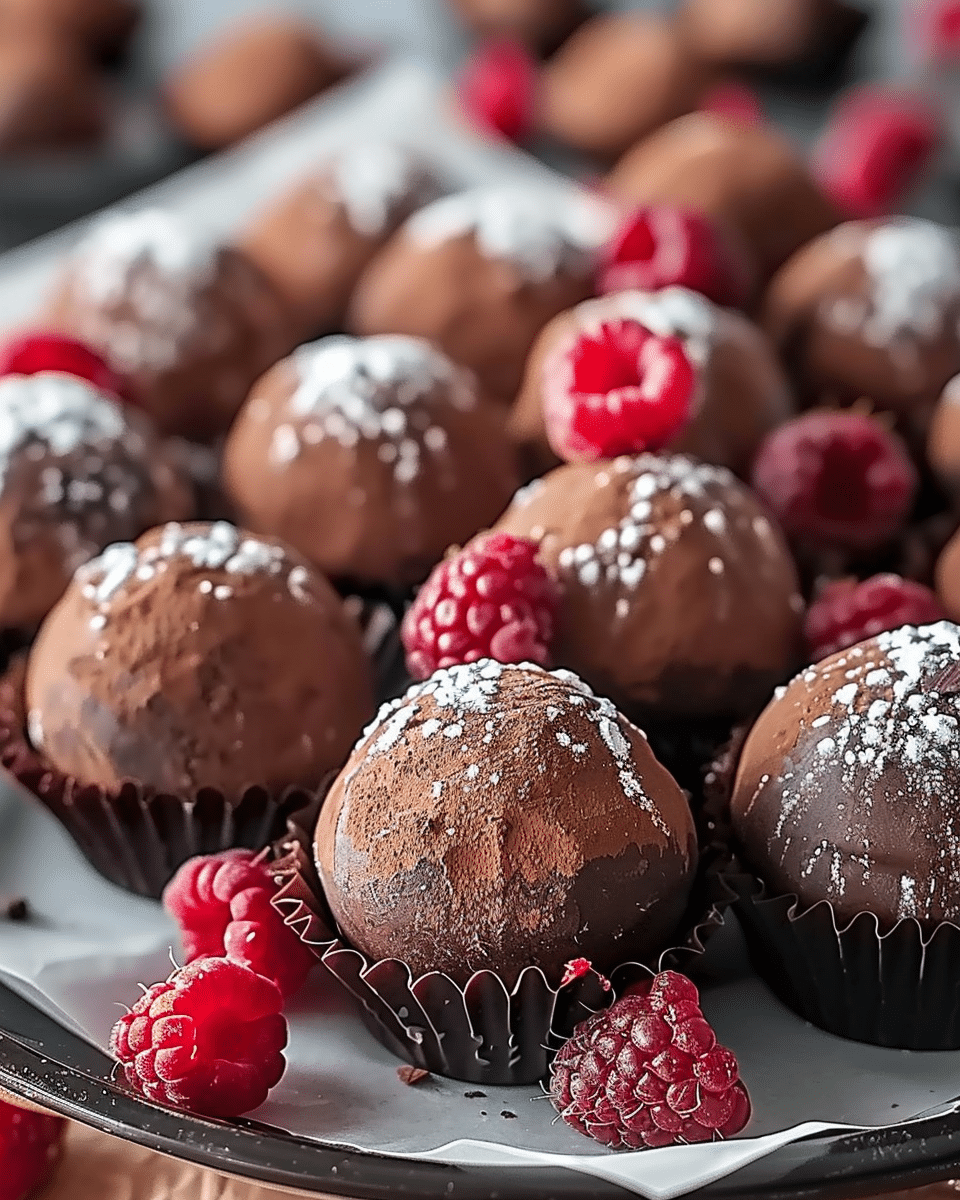 Decadent Dark Chocolate Raspberry Truffles