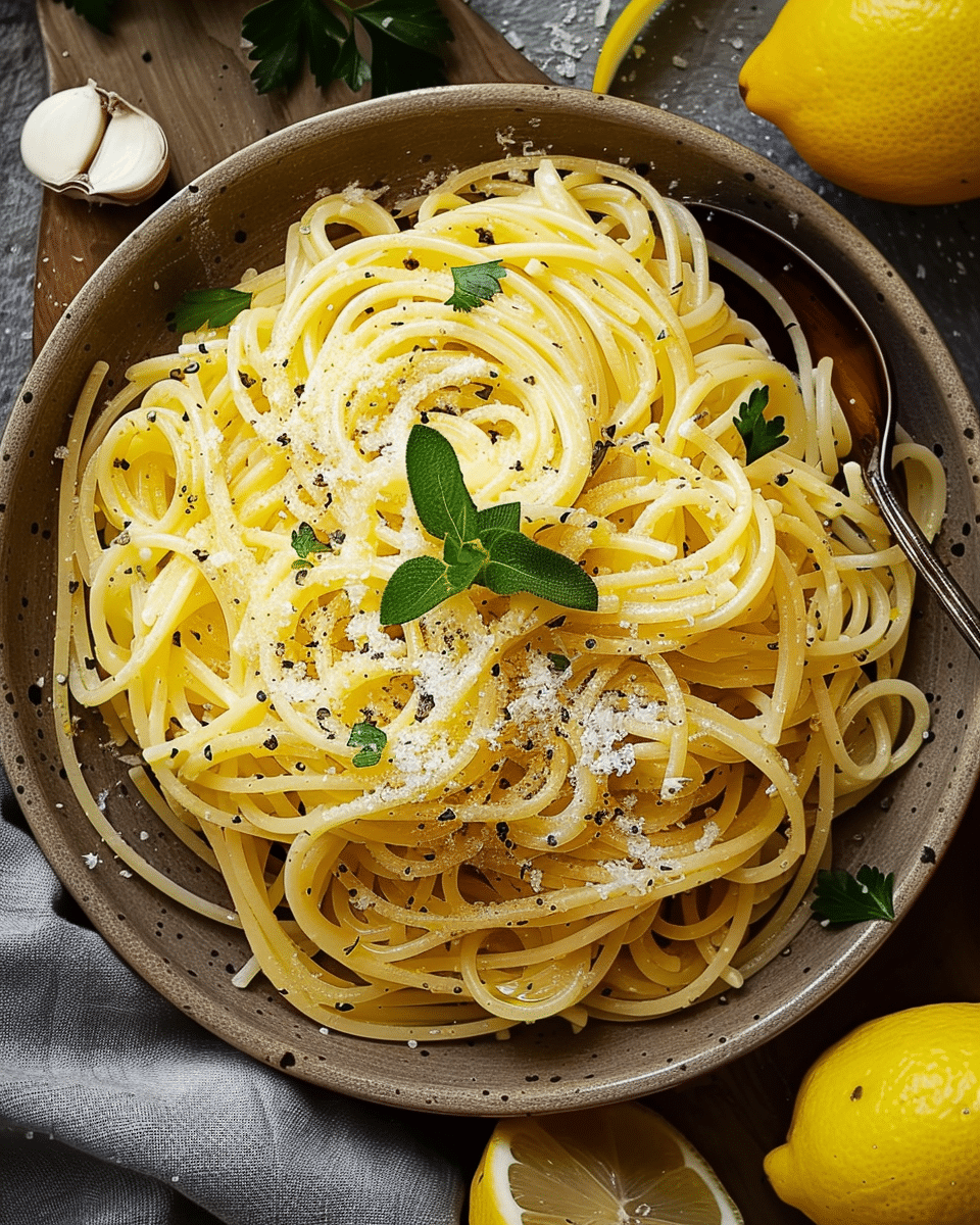 Lemon Butter Garlic Pasta Sauce (Pasta al Limone)