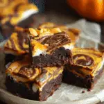 Pumpkin Cheesecake Swirl Brownies