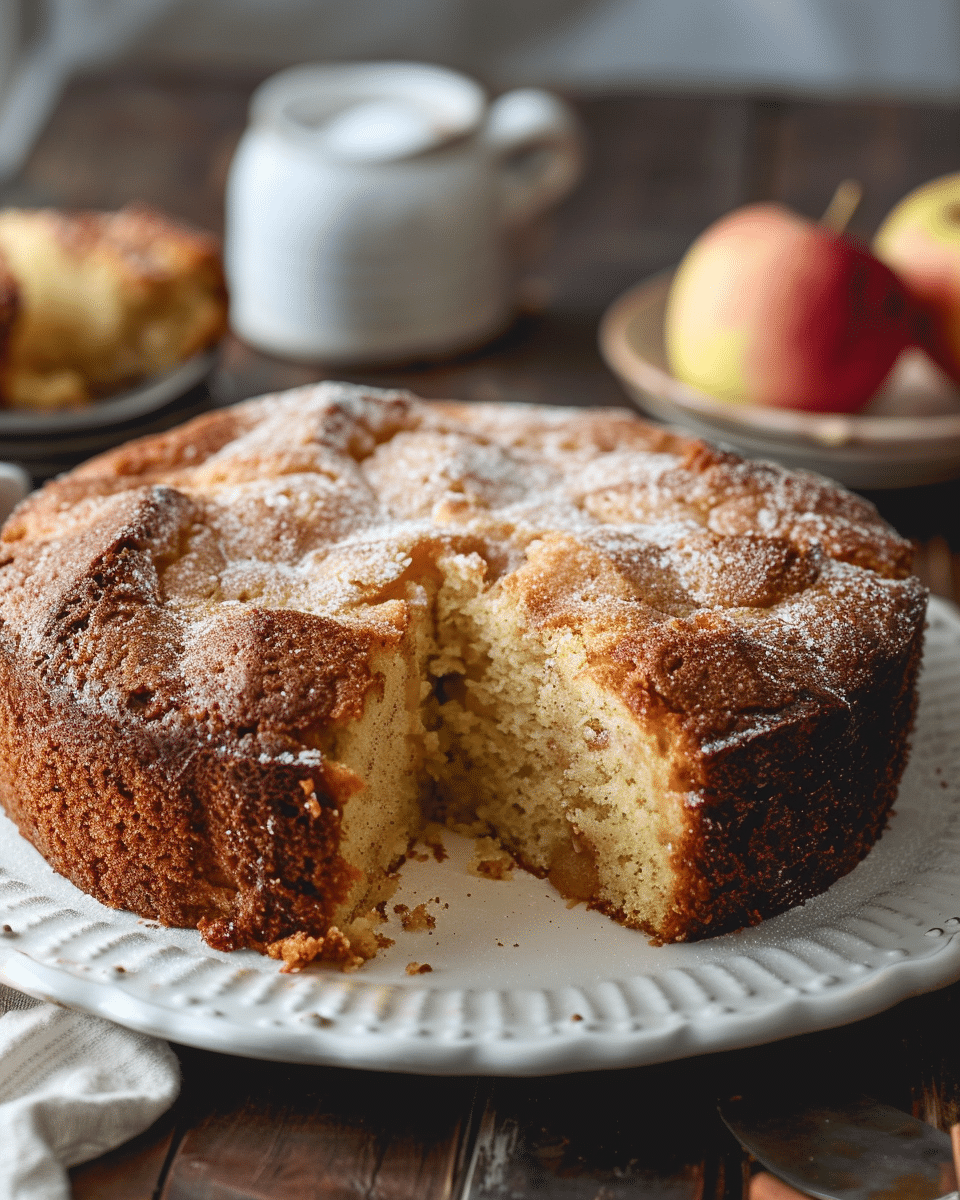 Apple Cider Cake with Cinnamon Sugar Topping