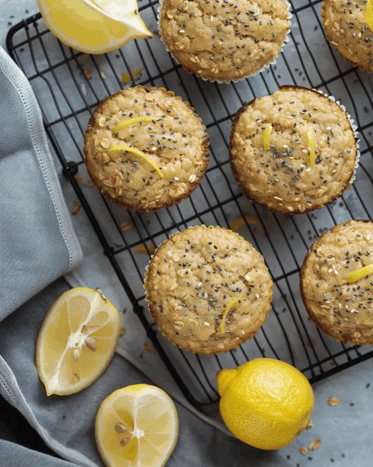 Lemon Chia Oat Muffins