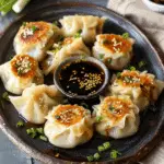 Shiitake Mushroom Dumplings with Honey Teriyaki Sauce