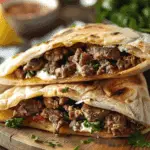 Arayes with Whipped Tahini Yogurt Sauce