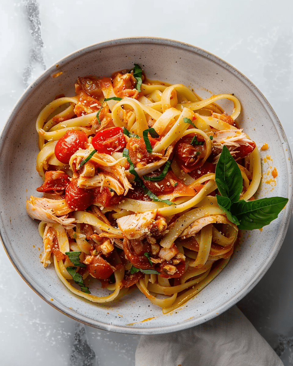 Pasta With Tomatoes and Tuna