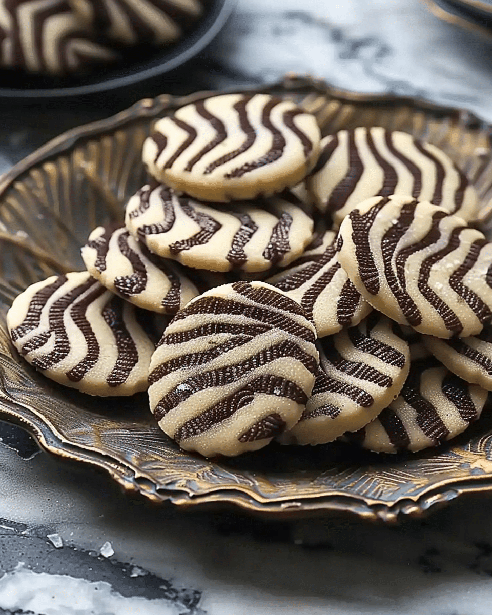 Chocolate Vanilla Swirl Cookies