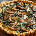 Cheesy Spinach & Mushroom Quiche