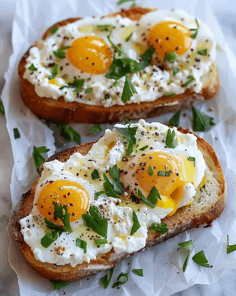 Easy 6-Ingredient Egg and Ricotta Toast
