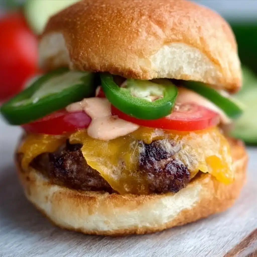 Jalapeño Cheeseburger Sliders with Spicy Mayo Recipe 3 Jalapeño Cheeseburger Sliders with Spicy Mayo Recipe - Recipe Image