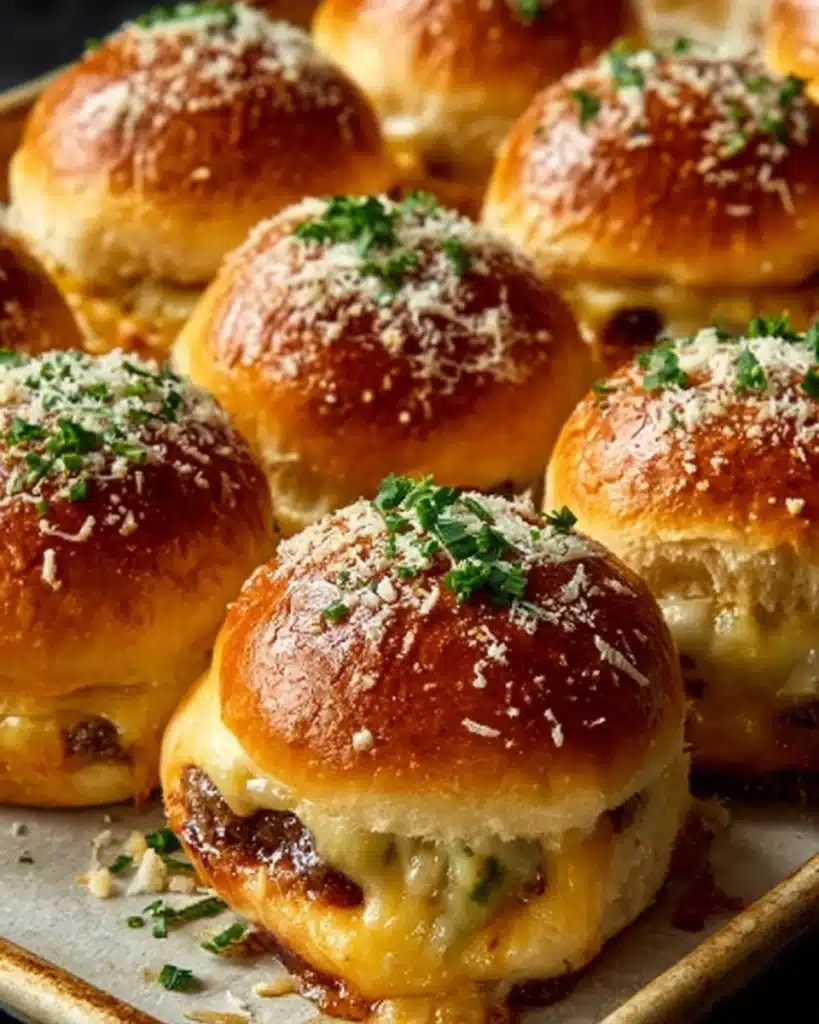 Garlic Parmesan Cheeseburger Bombs Recipe
