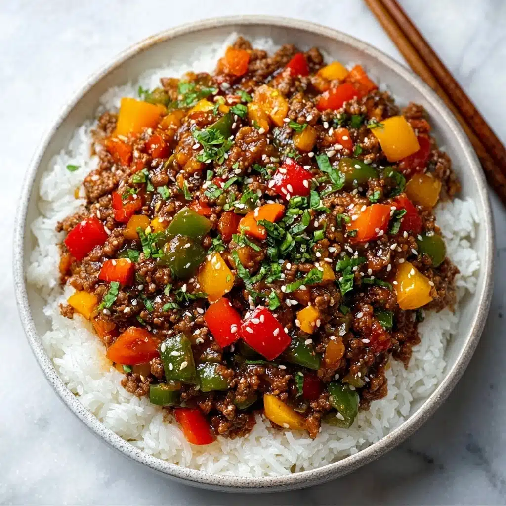 Beef and Pepper Rice Bowl Recipe 4 Beef and Pepper Rice Bowl Recipe - Recipe Image