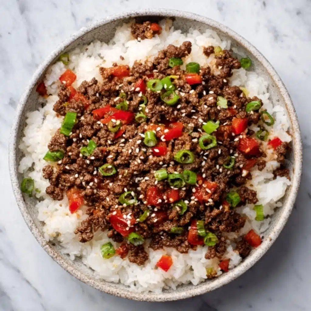 Beef and Pepper Rice Bowl Recipe 5 Beef and Pepper Rice Bowl Recipe - Recipe Image