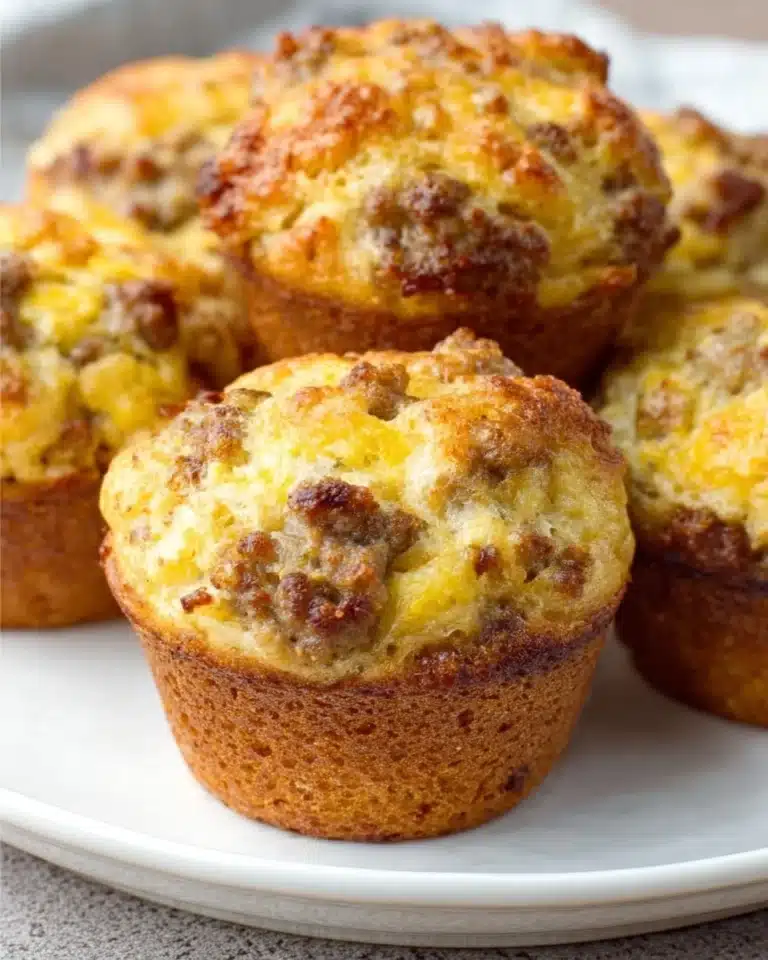 Fluffy Bisquick Sausage, Egg & Cheese Muffins Recipe
