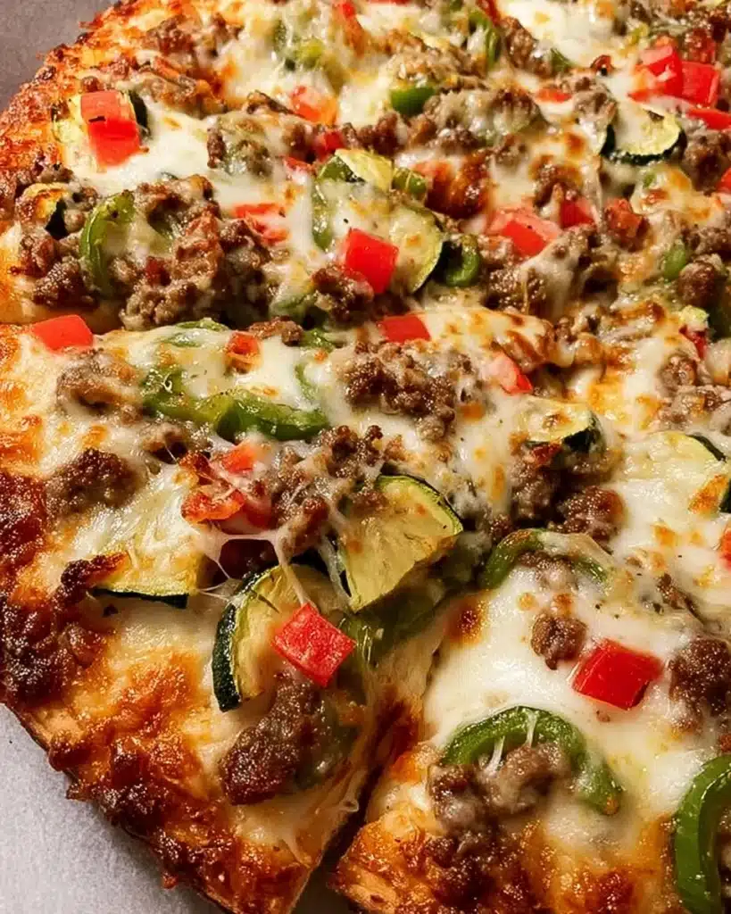 Double Cheeseburger Pizza Recipe