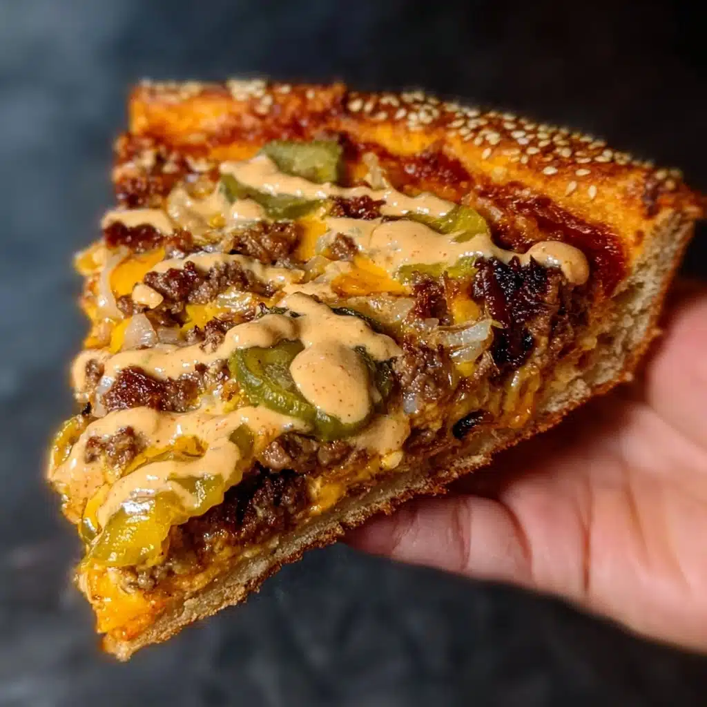 Double Cheeseburger Pizza Recipe 4 Double Cheeseburger Pizza Recipe - Recipe Image