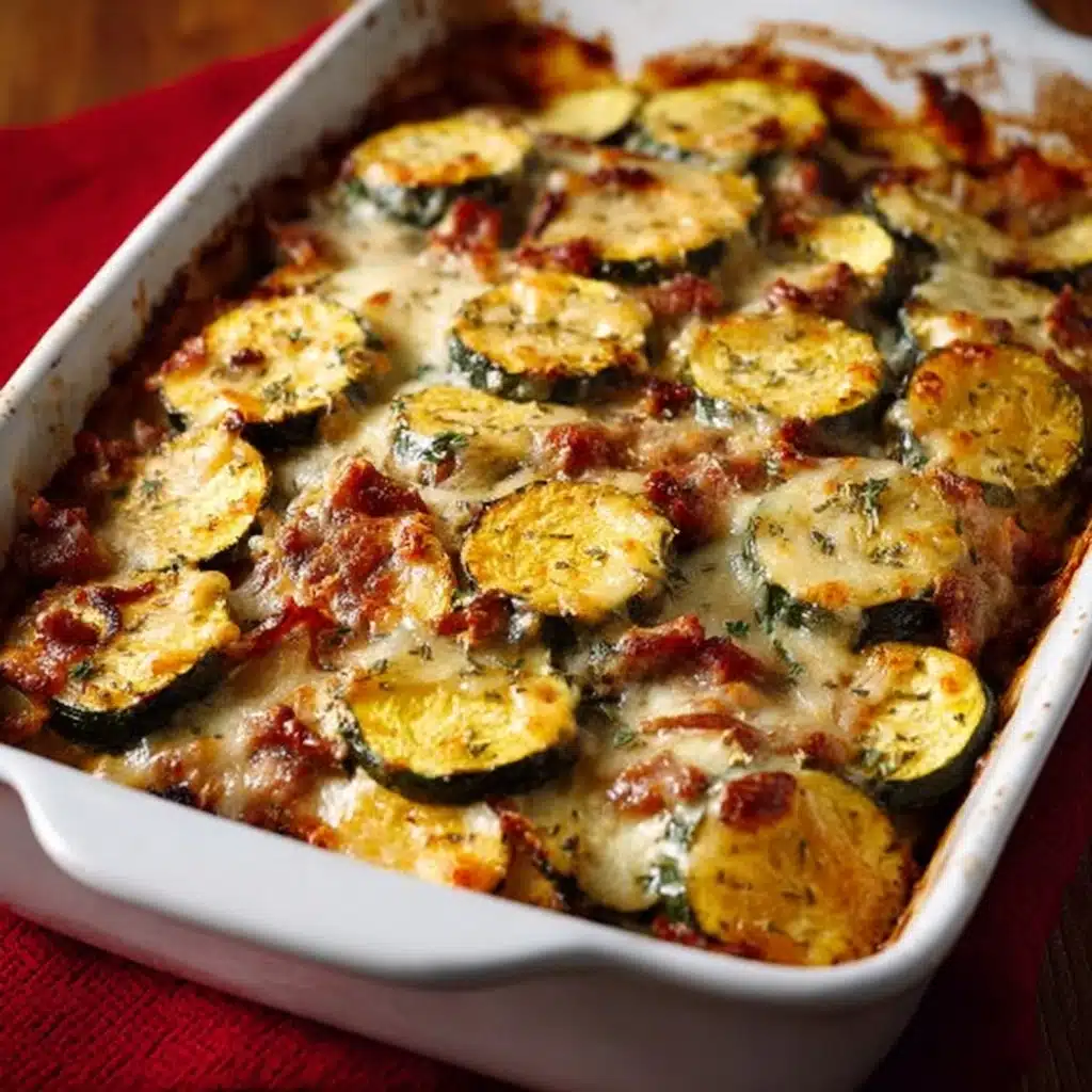 Meaty Zucchini Casserole with Ground Beef Recipe 4 Meaty Zucchini Casserole with Ground Beef Recipe - Recipe Image