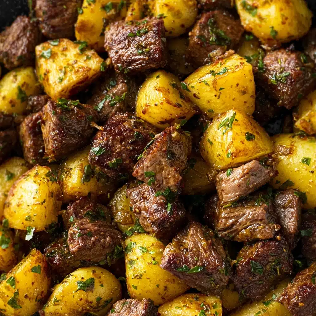 Garlic Butter Beef Bites & Potatoes Recipe - Recipe Image