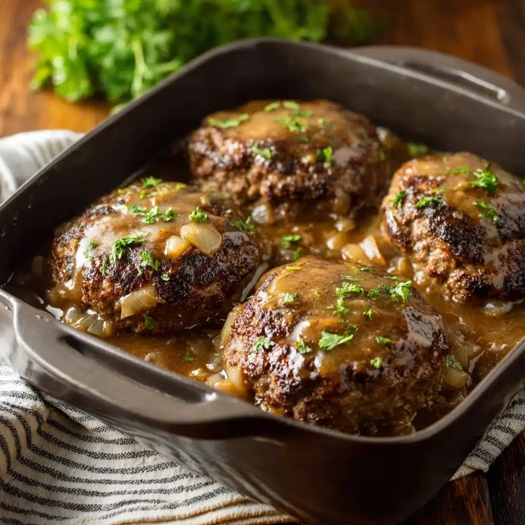 Amish Hamburger Steak Bake Recipe - Recipe Image