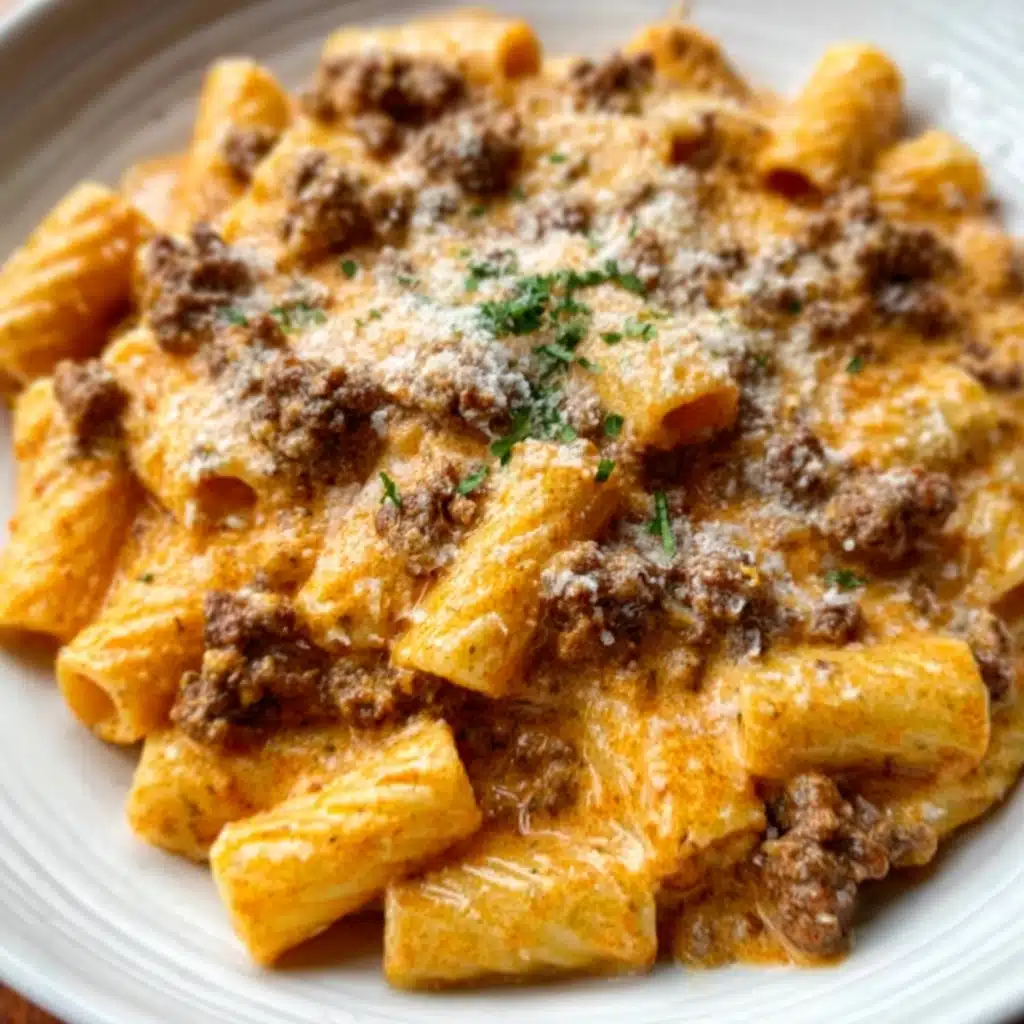 High-Protein Creamy Beef Pasta Recipe - Recipe Image
