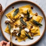 Pumpkin Tortellini with Sage Butter Sauce Recipe