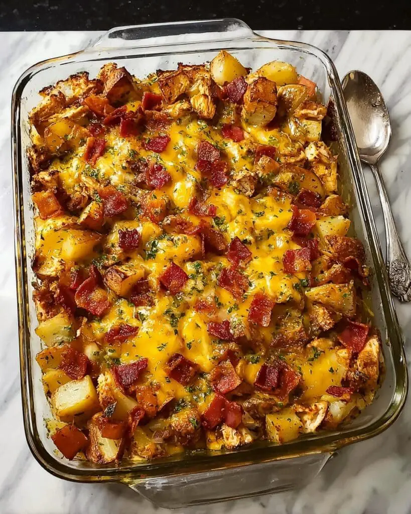 Cheesy Ground Beef & Potato Casserole Recipe