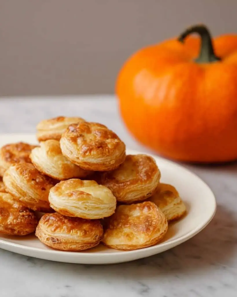 Puff Pastry Pumpkin Pockets with Caramelized Onions Recipe