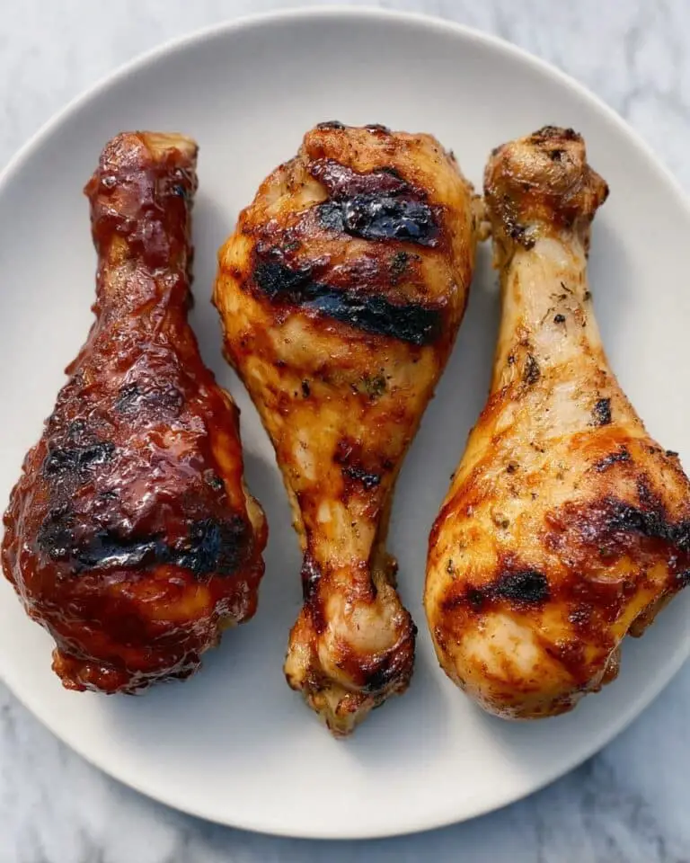 Juicy Grilled Chicken Drumsticks with Garlic, Herbs, and Spices Recipe
