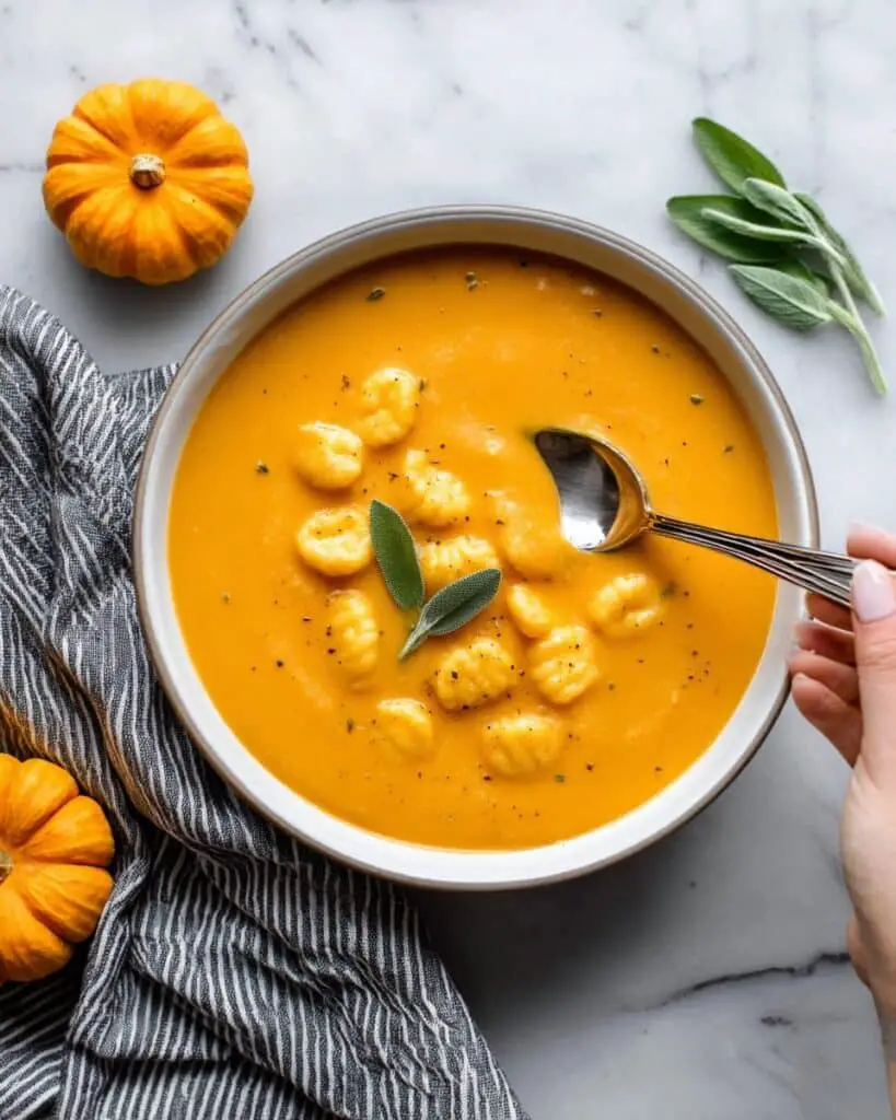 Pumpkin and Gnocchi Soup Recipe