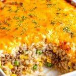 Cheesy Ground Beef and Rice Casserole Recipe