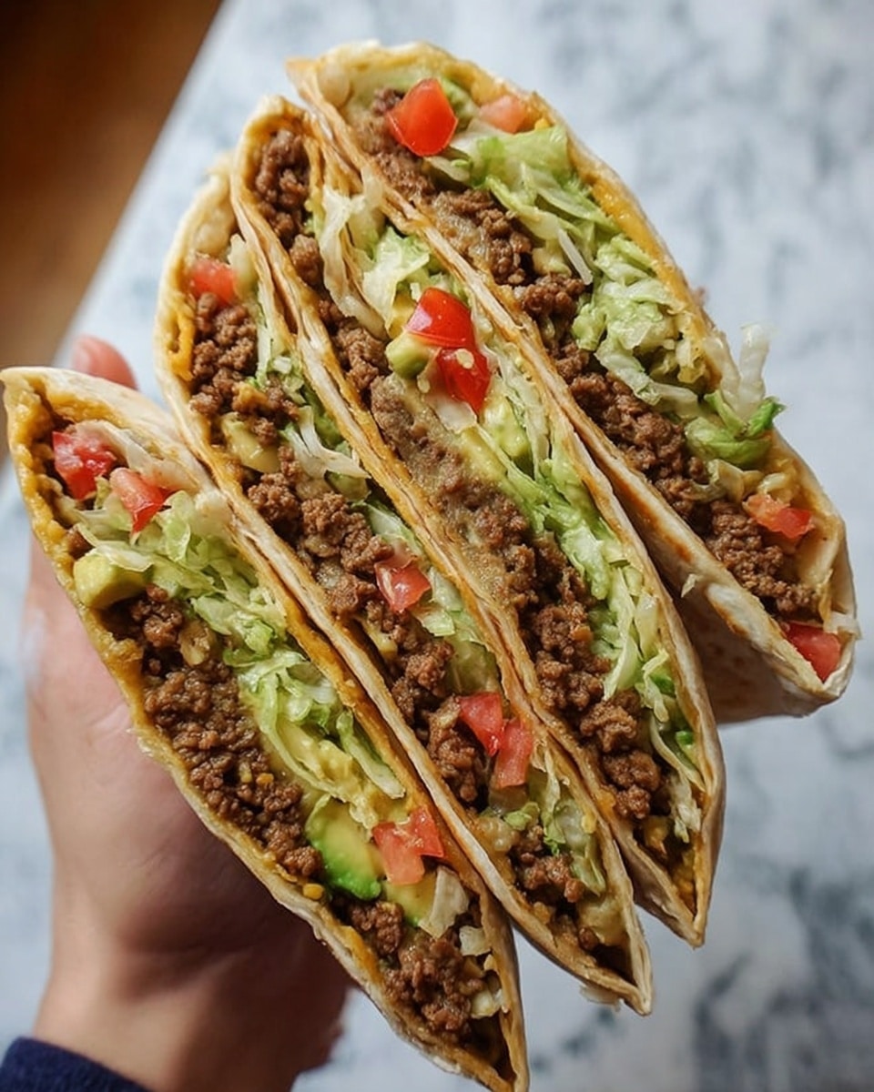 Crunchy Beef Tortilla Folded Wrap Recipe