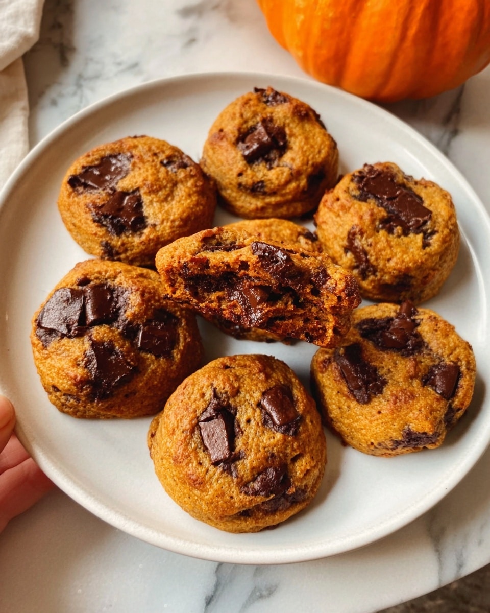 The image shows a group of nine golden brown muffins with chocolate chips on top, arranged neatly on a wire cooling rack. The muffins have a slightly rough texture with a soft, fluffy appearance. The rack is placed on a white marbled surface, and in the background to the left, there is a white container holding various black kitchen utensils. The muffins are evenly spaced and the lighting brings out the warm tones of the muffins and the dark chocolate chips. Photo taken with an iphone --ar 4:5 --v 7