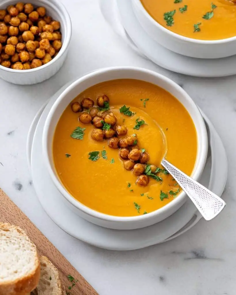 Sweet Potato and Carrot Soup with Fragrant Coriander Oil Recipe