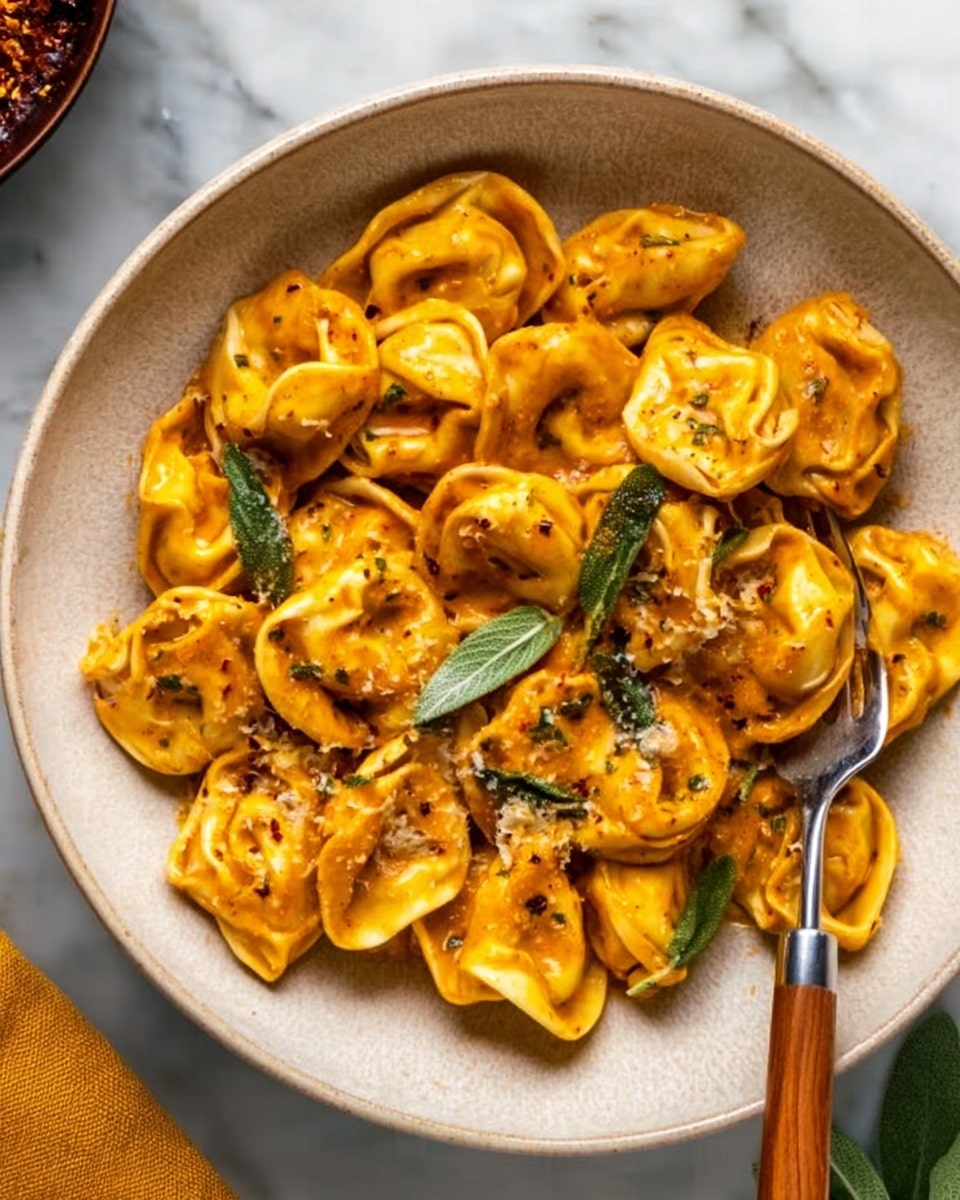Pumpkin Tortellini with Sage Butter Sauce Recipe - Recipe Image