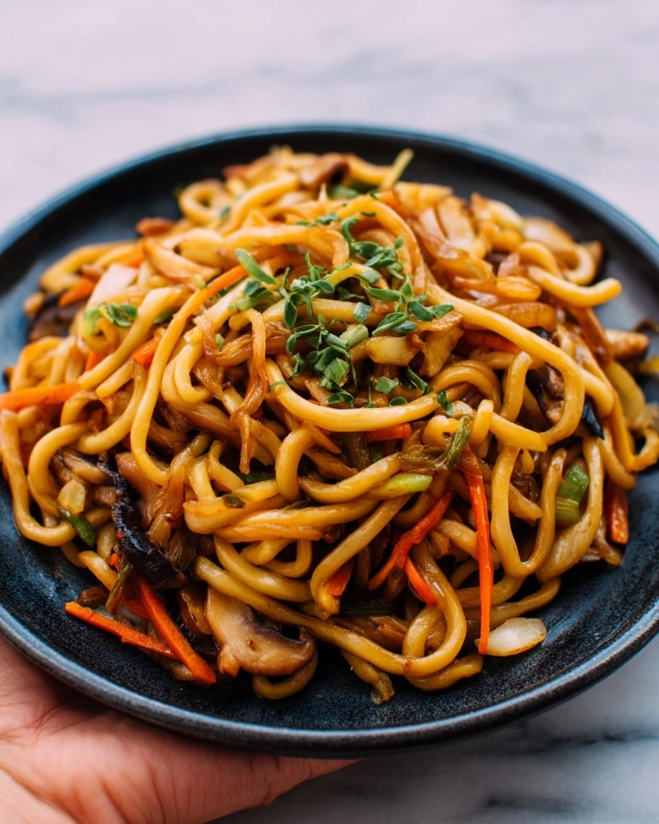 Beef Yaki Udon Noodle Stir Fry Recipe
