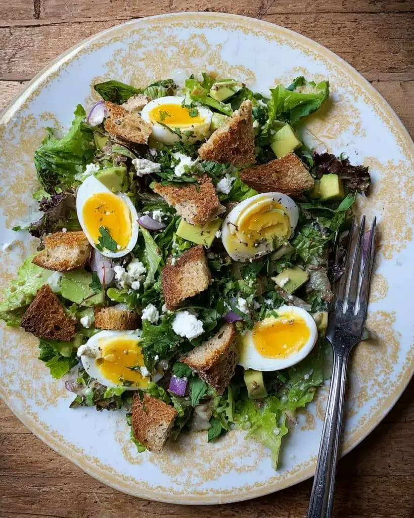 Barley Breakfast Salad with Avocado and Egg Recipe