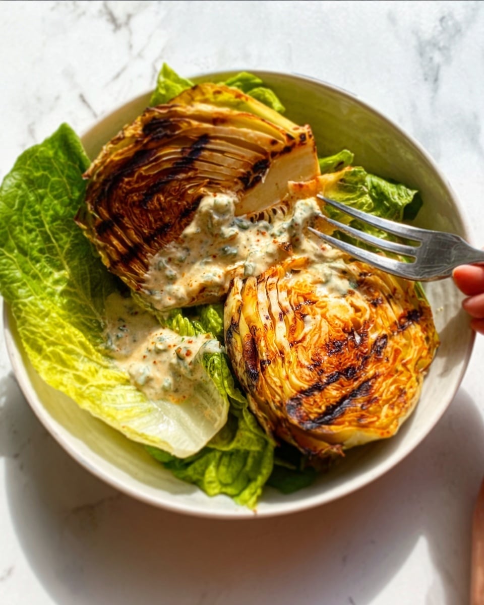The image shows four pieces of golden-brown roasted cauliflower inside a black air fryer basket on the left side, each with a slightly crispy texture and some charred edges. On the right side, the same four roasted cauliflower pieces are placed on a white plate with a grid pattern, arranged neatly with a slight shadow under each piece. The cauliflower pieces have a crunchy outer layer with darker spots and a soft, lighter inner part visible. The background is a white marbled surface. Photo taken with an iphone --ar 4:5 --v 7