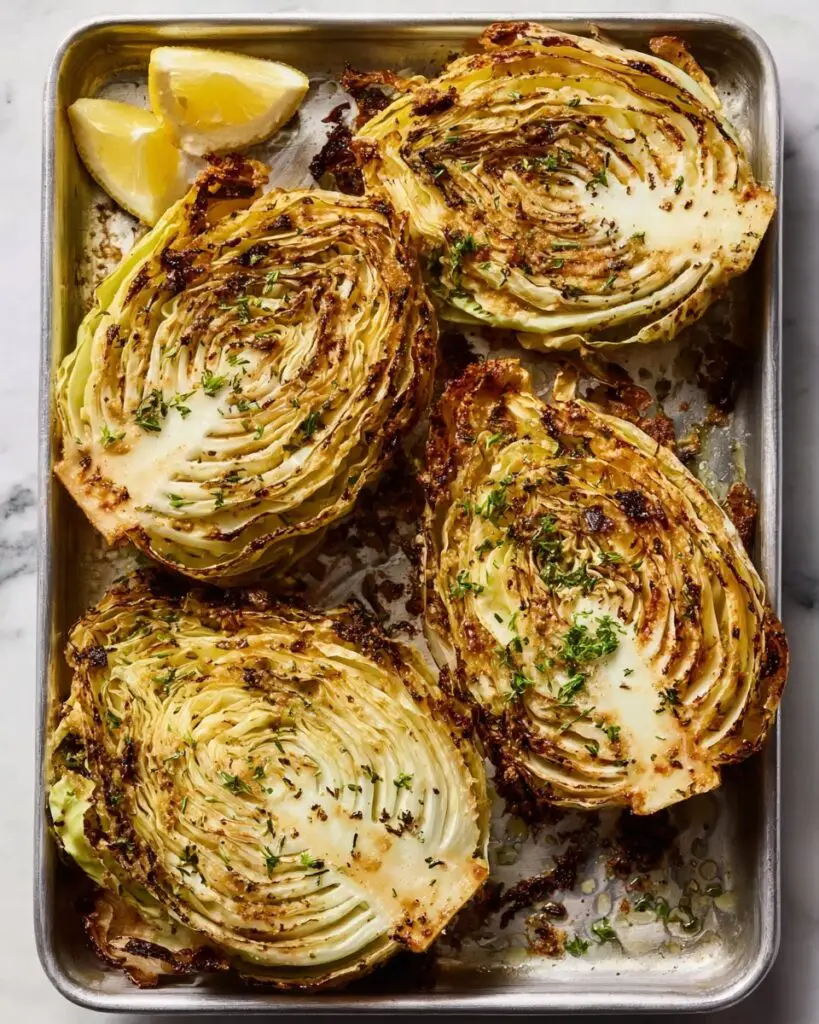Oven Roasted Garlic Cabbage Steaks Recipe