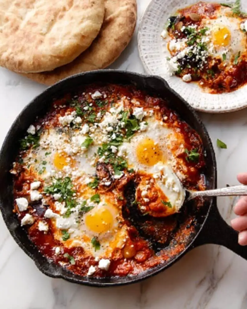 Moroccan Shakshuka: Spicy Poached Eggs in Tomato Sauce Recipe