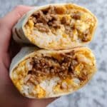 Chorizo Breakfast Burritos on the Griddle Recipe