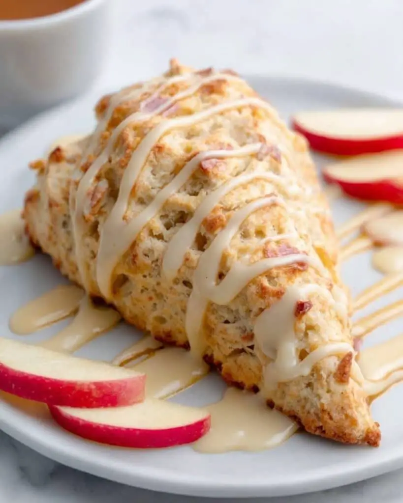 Apple Scones with Cinnamon and Maple Glaze Recipe