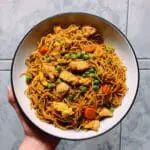 Chicken Stir Fry with Shirataki Noodles and Colorful Vegetables Recipe