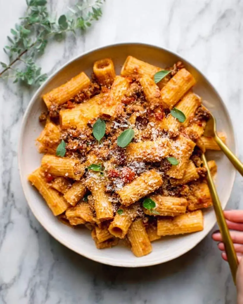 Rigatoni Bolognese Recipe