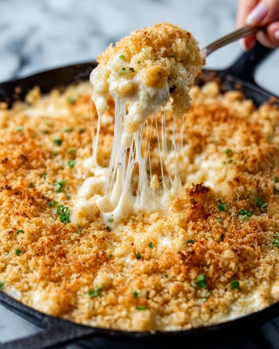 No-Bake Stovetop Mac and Cheese with Crispy Panko Topping Recipe