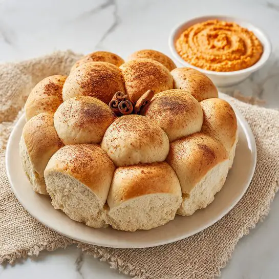 Easy Pumpkin Shaped Bread Recipe - Recipe Image