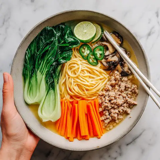 Asian Chicken Noodle Soup with Dumplings Recipe - Recipe Image