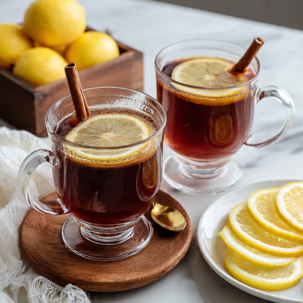 Tea Hot Toddy with Whiskey, Honey, and Lemon Recipe